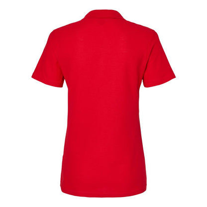 Cherry Red - Back - Gildan Womens-Ladies Pique Soft Touch Polo Shirt