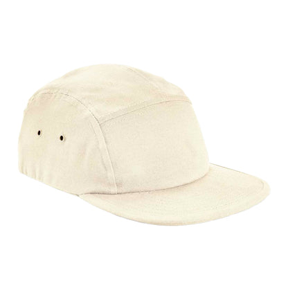 Natural - Front - Beechfield Canvas 5 Panel Baseball Cap