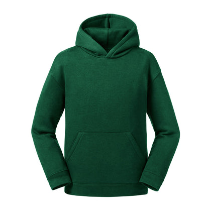 Bottle Green - Front - Russell Childrens-Kids Authentic Hooded Hoodie