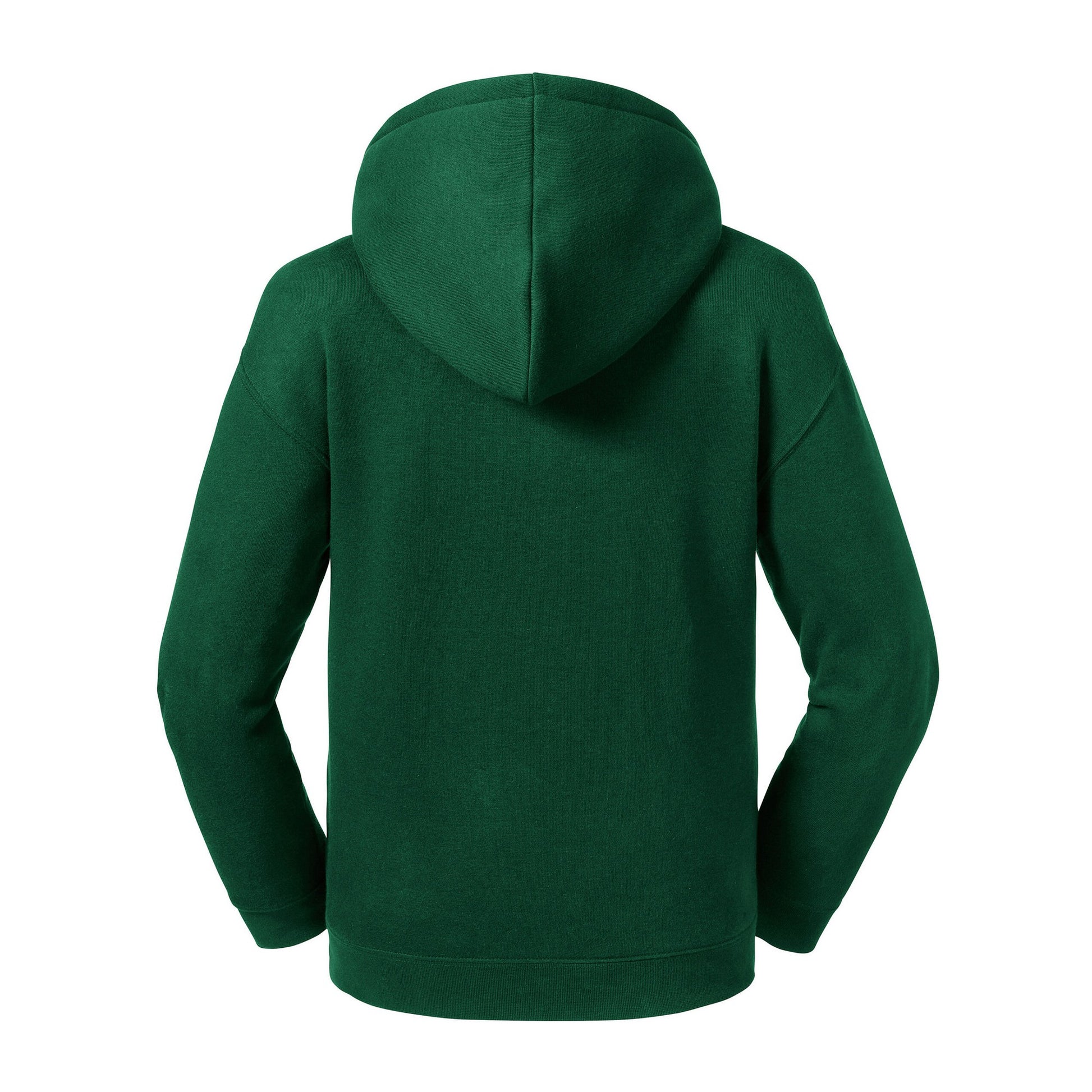 Bottle Green - Back - Russell Childrens-Kids Authentic Hooded Hoodie