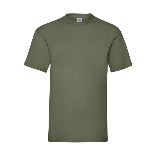Classic Olive - Front - Fruit Of The Loom Mens Valueweight T-Shirt