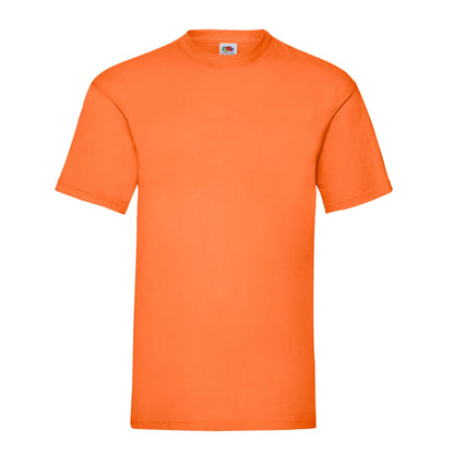 Orange - Front - Fruit Of The Loom Mens Valueweight T-Shirt