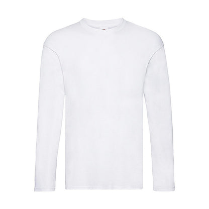 White - Front - Fruit of the Loom Mens Original Long-Sleeved T-Shirt