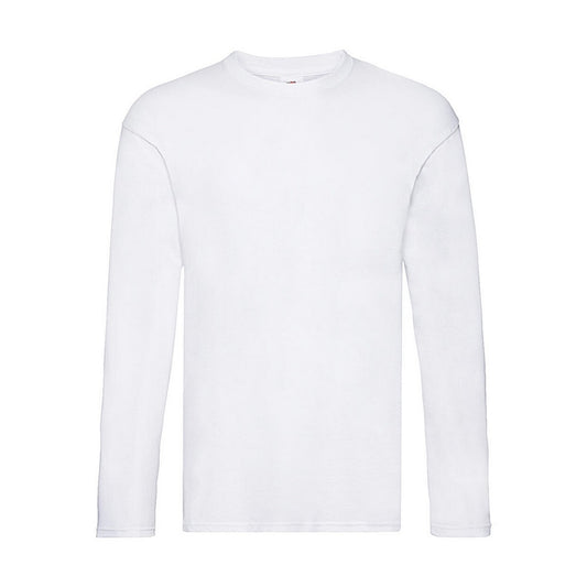 White - Front - Fruit of the Loom Mens Original Long-Sleeved T-Shirt