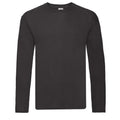 Black - Front - Fruit of the Loom Mens Original Long-Sleeved T-Shirt