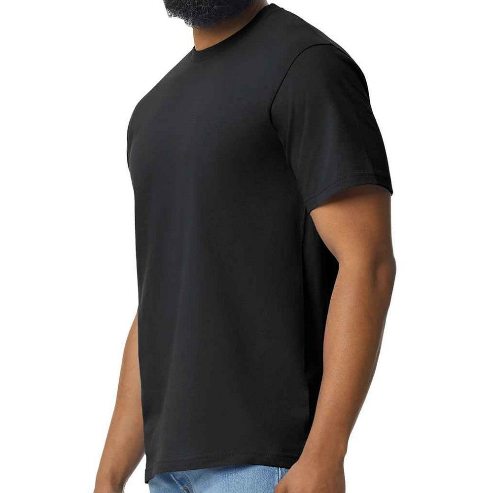 Black - Side - Gildan Unisex Adult Cotton Lightweight T-Shirt