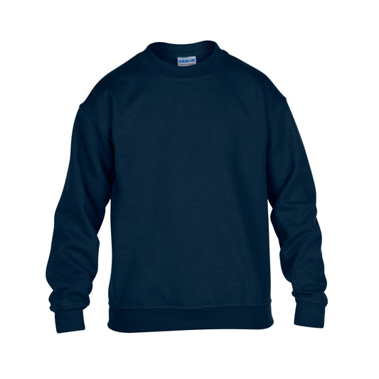 Navy - Front - Gildan Childrens-Kids Heavy Blend Crew Neck Sweatshirt