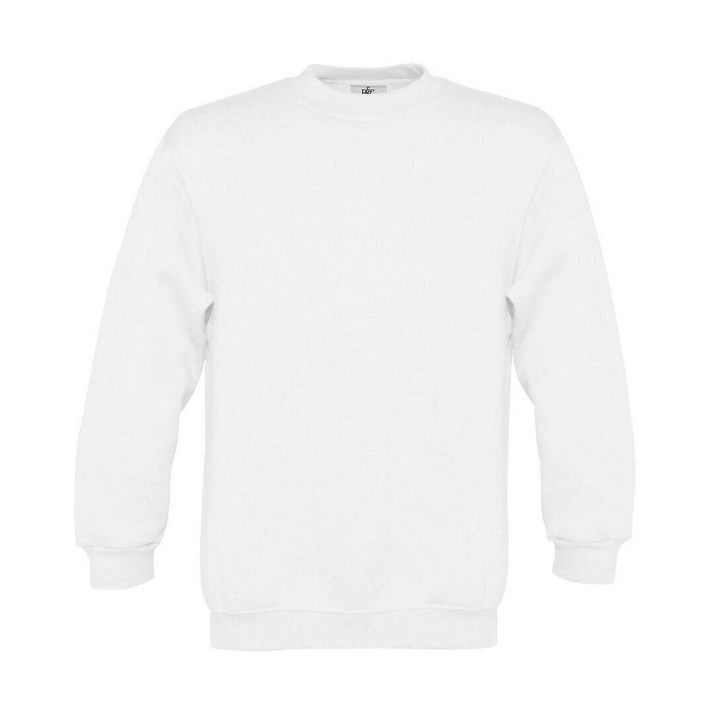 White - Front - B&C Childrens-Kids Set-in Sweatshirt