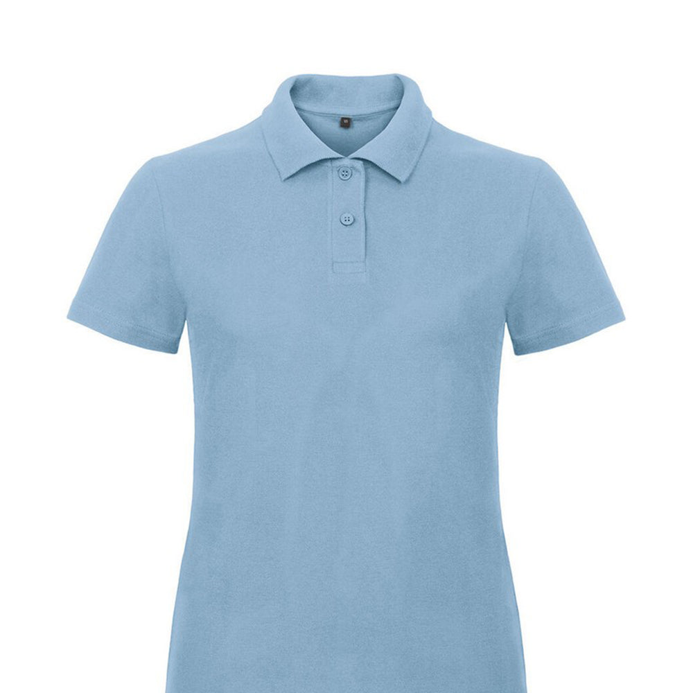 Light Blue - Back - B&C Womens-Ladies ID.001 Pique Polo Shirt