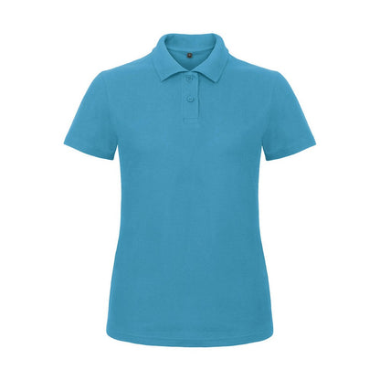 Atoll Blue - Front - B&C Womens-Ladies ID.001 Pique Polo Shirt