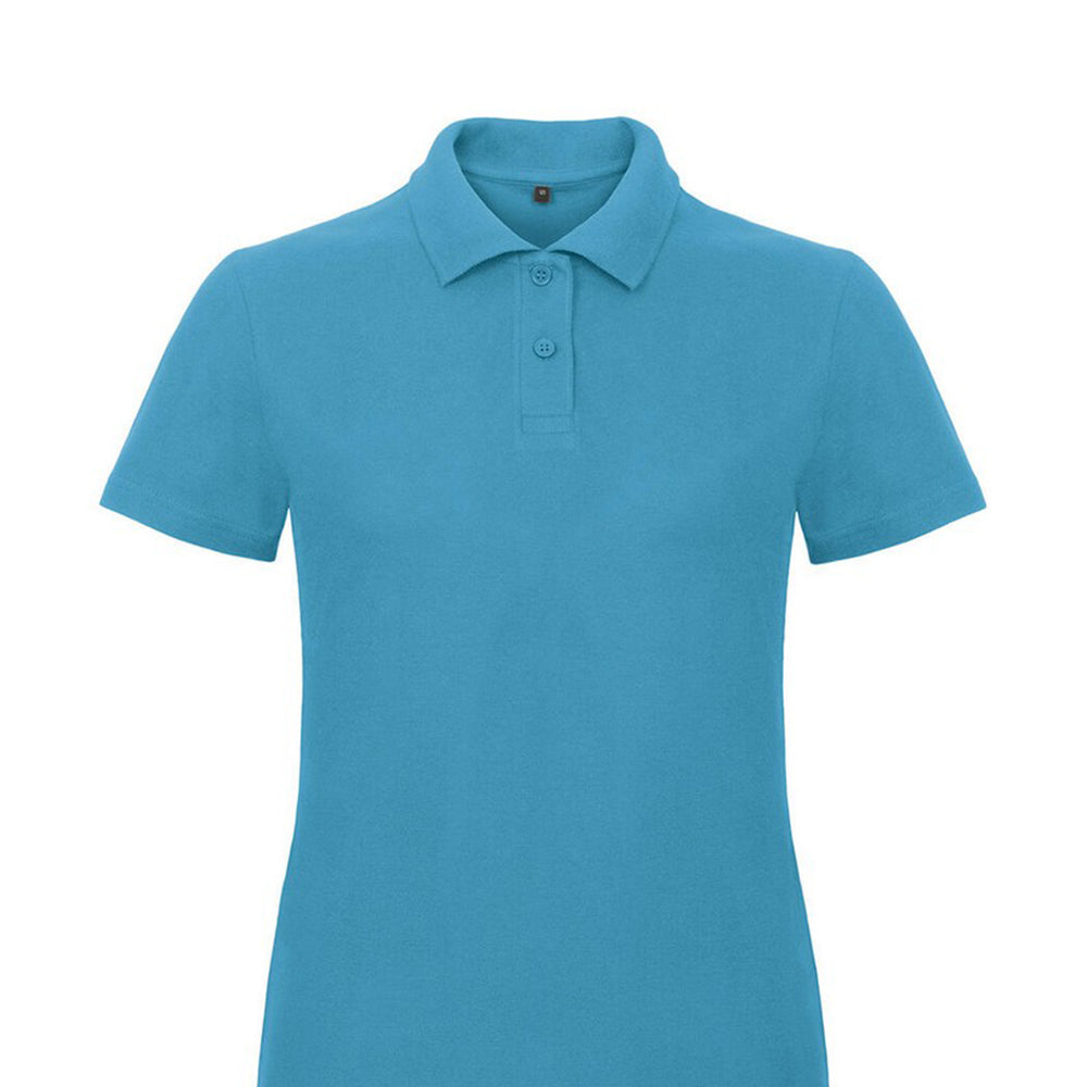 Atoll Blue - Back - B&C Womens-Ladies ID.001 Pique Polo Shirt