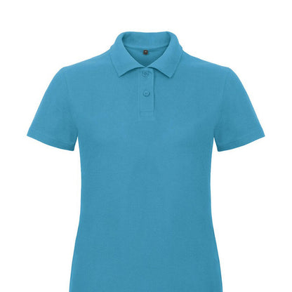 Atoll Blue - Back - B&C Womens-Ladies ID.001 Pique Polo Shirt