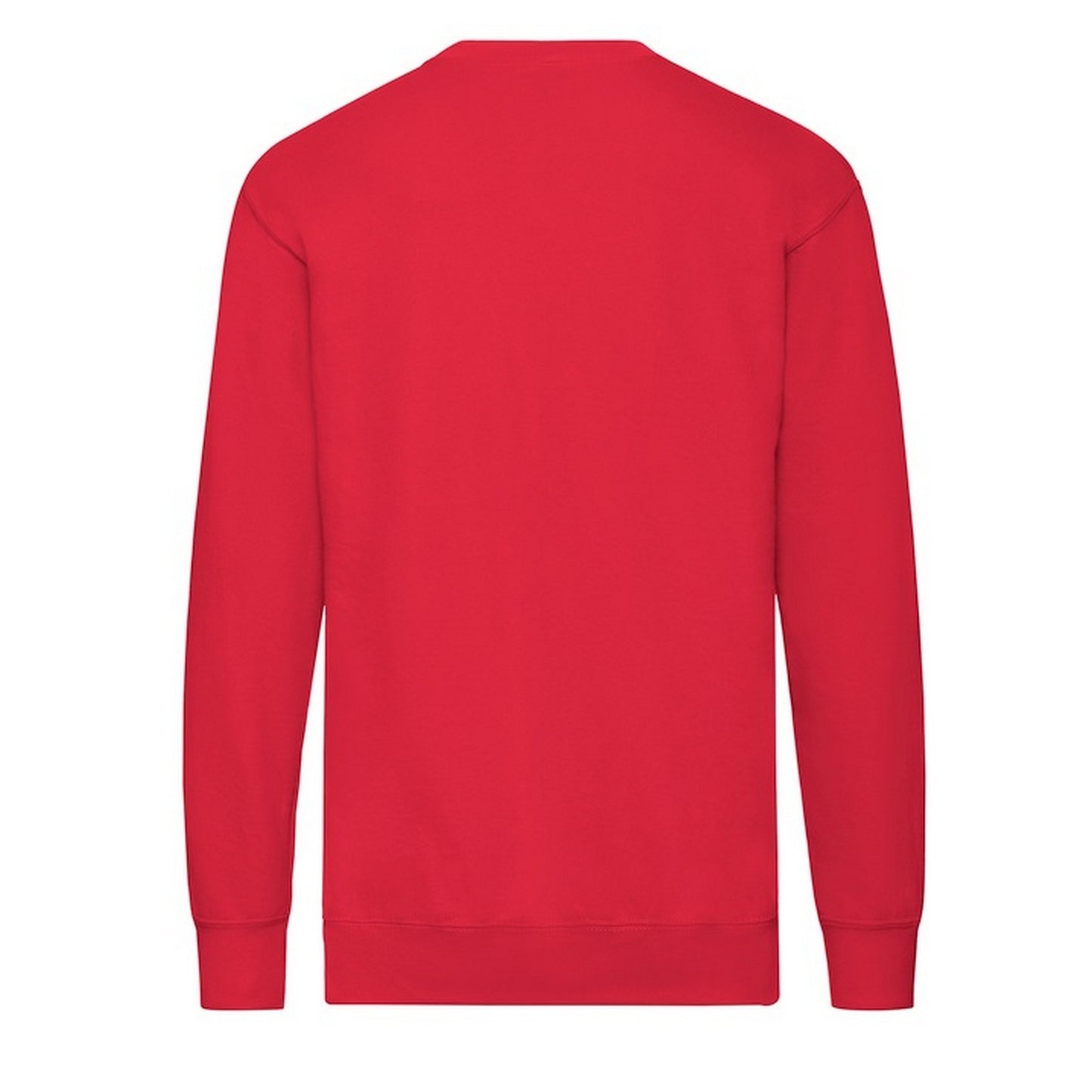 Red - Back - Fruit of the Loom Mens Lightweight Set-in Sweatshirt