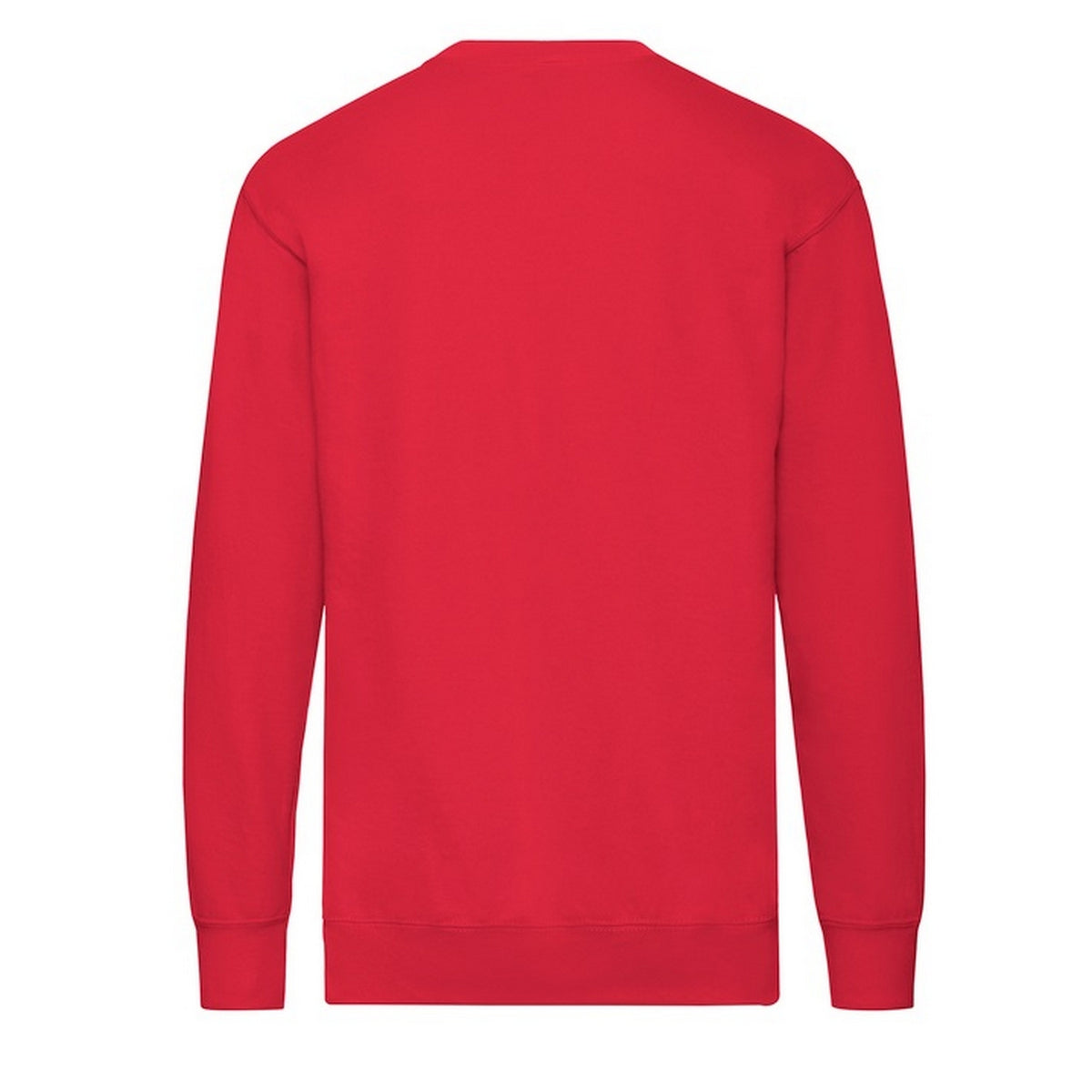 Red - Back - Fruit of the Loom Mens Lightweight Set-in Sweatshirt