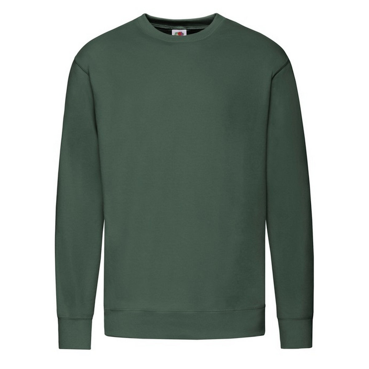 Bottle Green - Front - Fruit of the Loom Mens Lightweight Set-in Sweatshirt