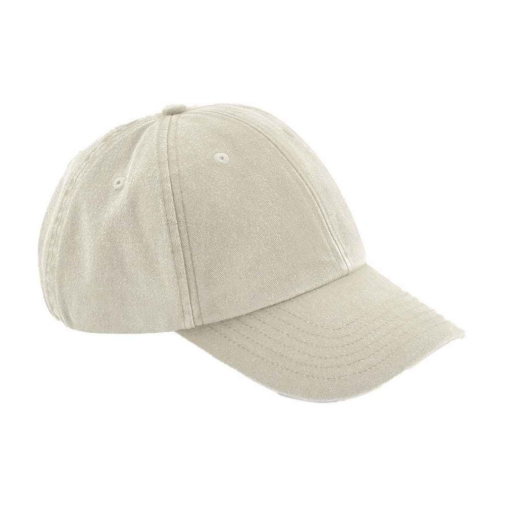 Sand - Front - Beechfield Vintage Low Profile Baseball Cap