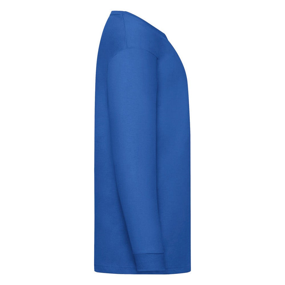 Royal Blue - Side - Fruit Of The Loom Childrens-Kids Valueweight Plain Long-Sleeved T-Shirt