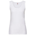 White - Front - Fruit of the Loom Womens-Ladies Valueweight Vest Top
