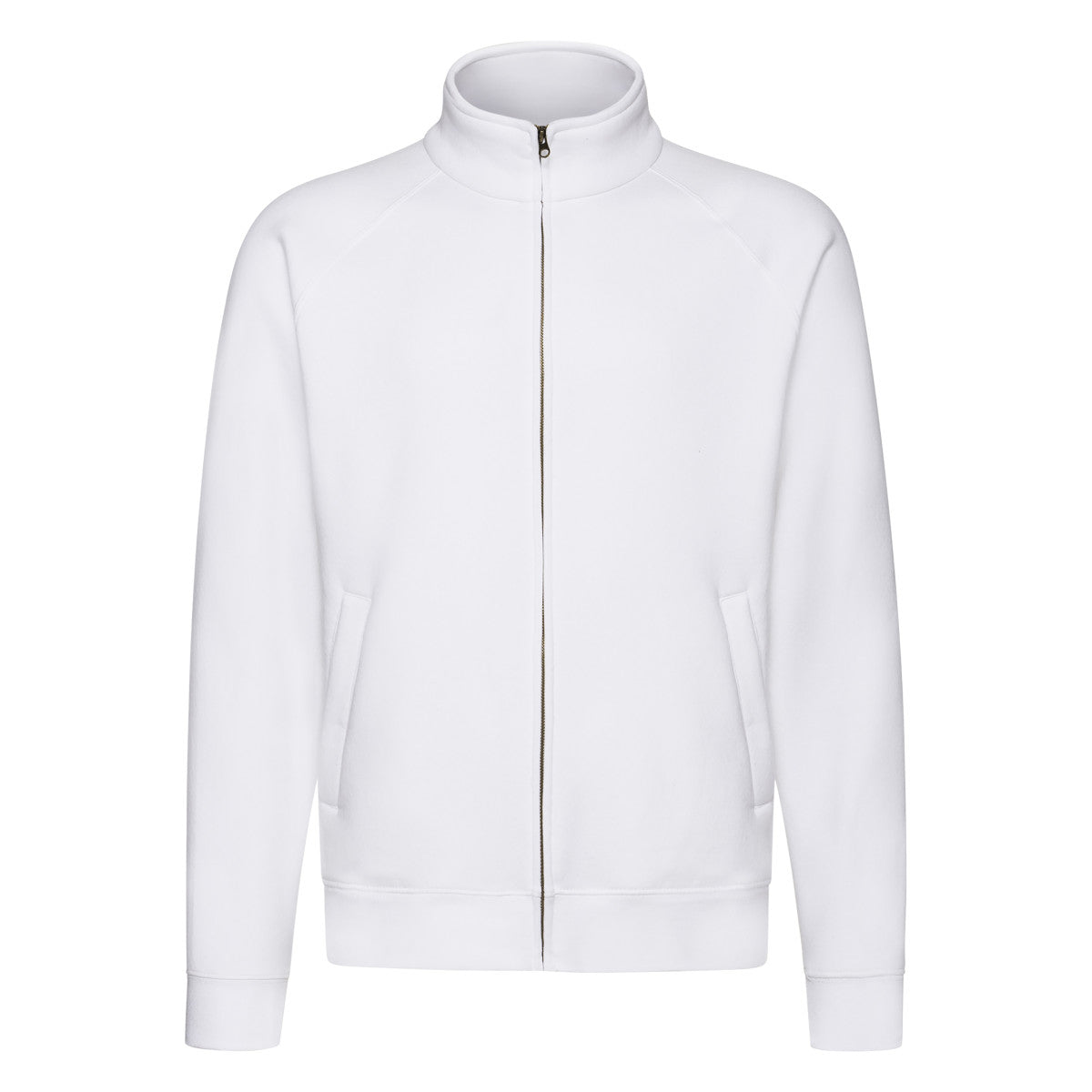 White - Front - Fruit of the Loom Mens Premium Sweat Jacket