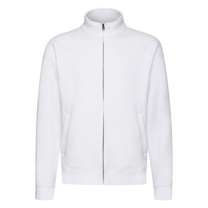 White - Front - Fruit of the Loom Mens Premium Sweat Jacket