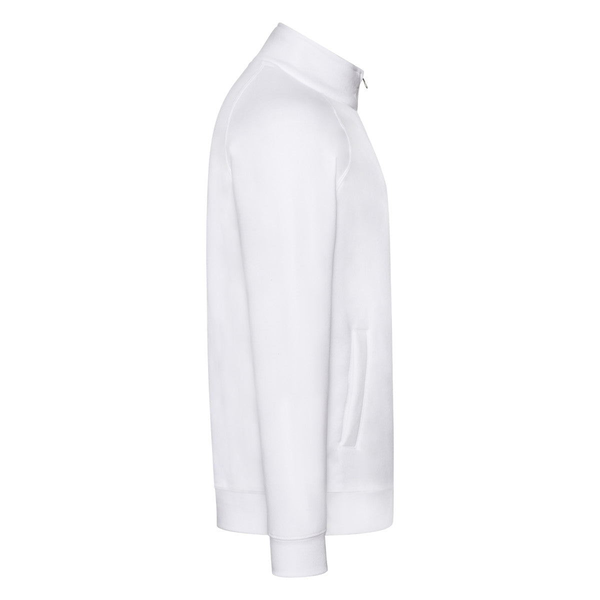 White - Side - Fruit of the Loom Mens Premium Sweat Jacket