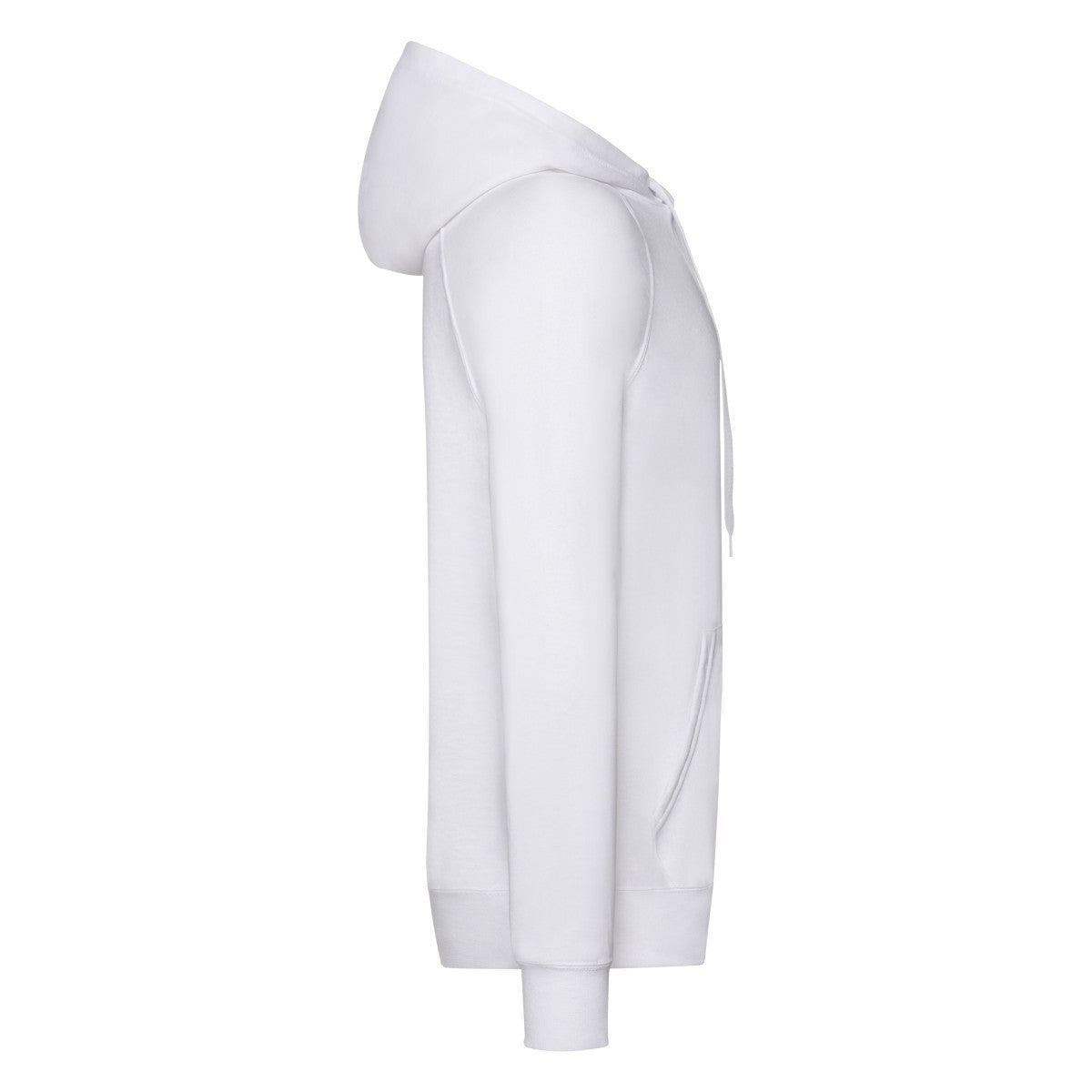 White - Side - Fruit of the Loom Mens Lightweight Pullover Hoodie