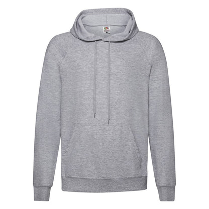 Heather Grey - Front - Fruit of the Loom Mens Lightweight Pullover Hoodie