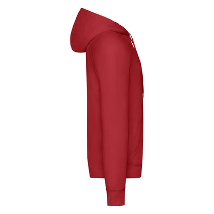 Red - Side - Fruit of the Loom Mens Lightweight Pullover Hoodie