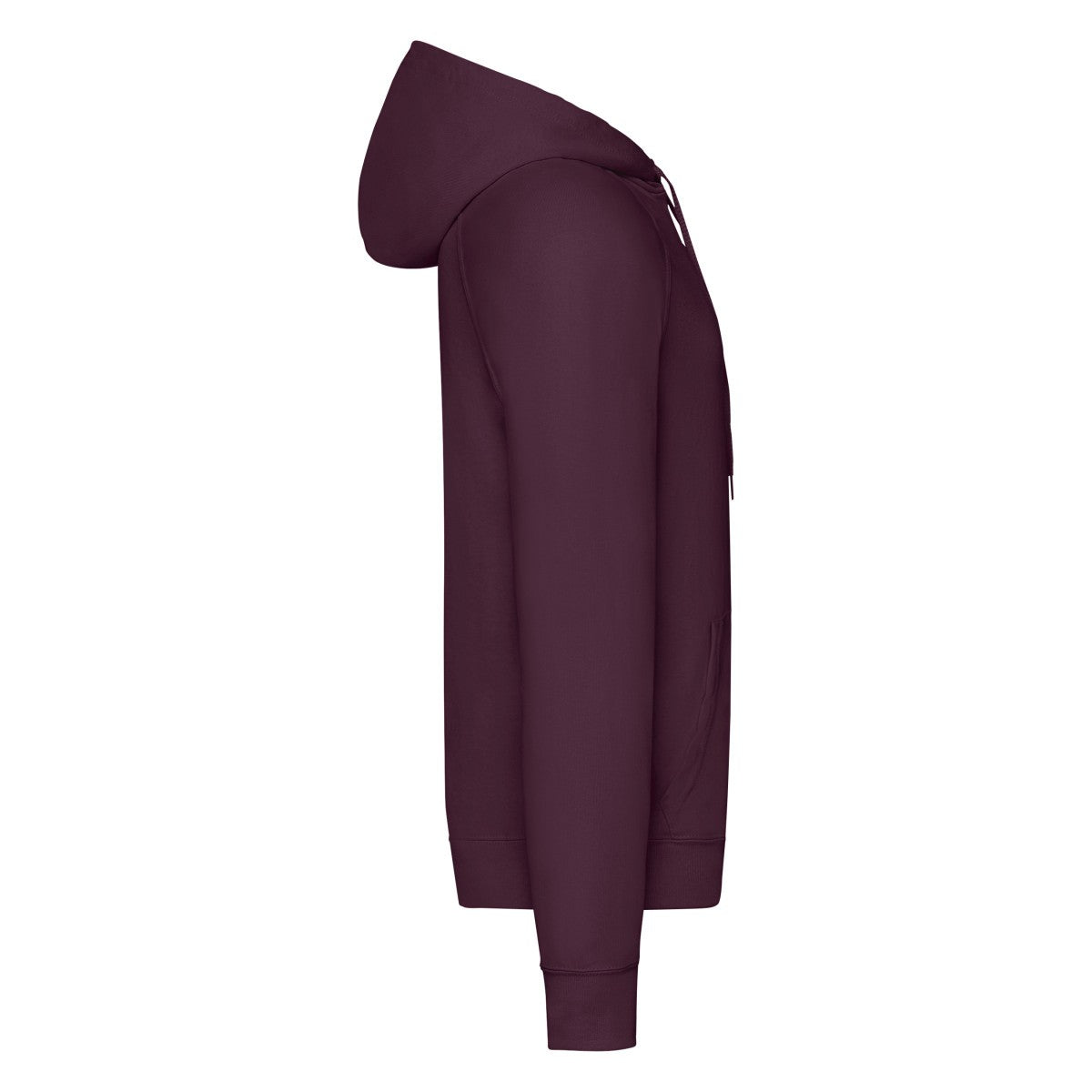 Burgundy - Side - Fruit of the Loom Mens Lightweight Pullover Hoodie