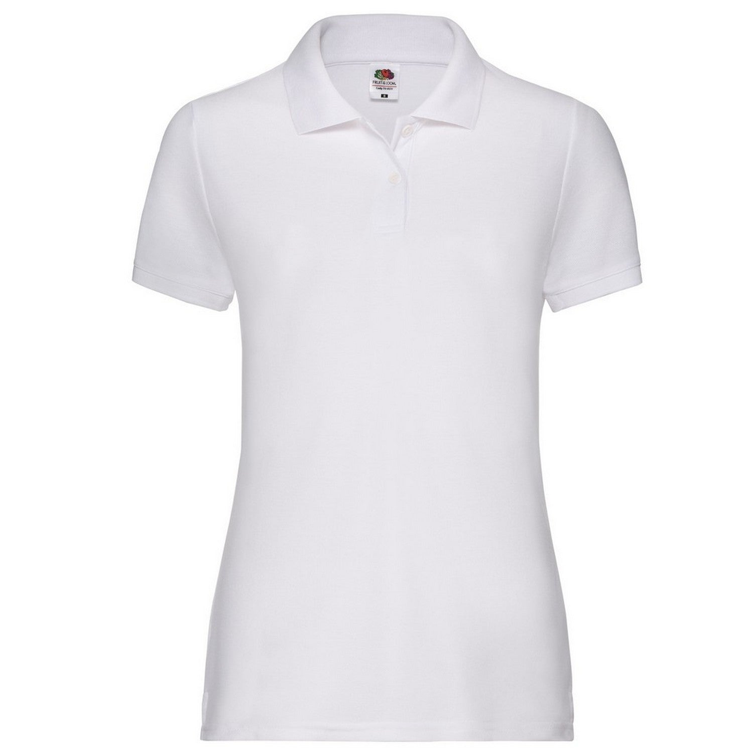 White - Front - Fruit of the Loom Womens-Ladies 65-35 Polo Shirt