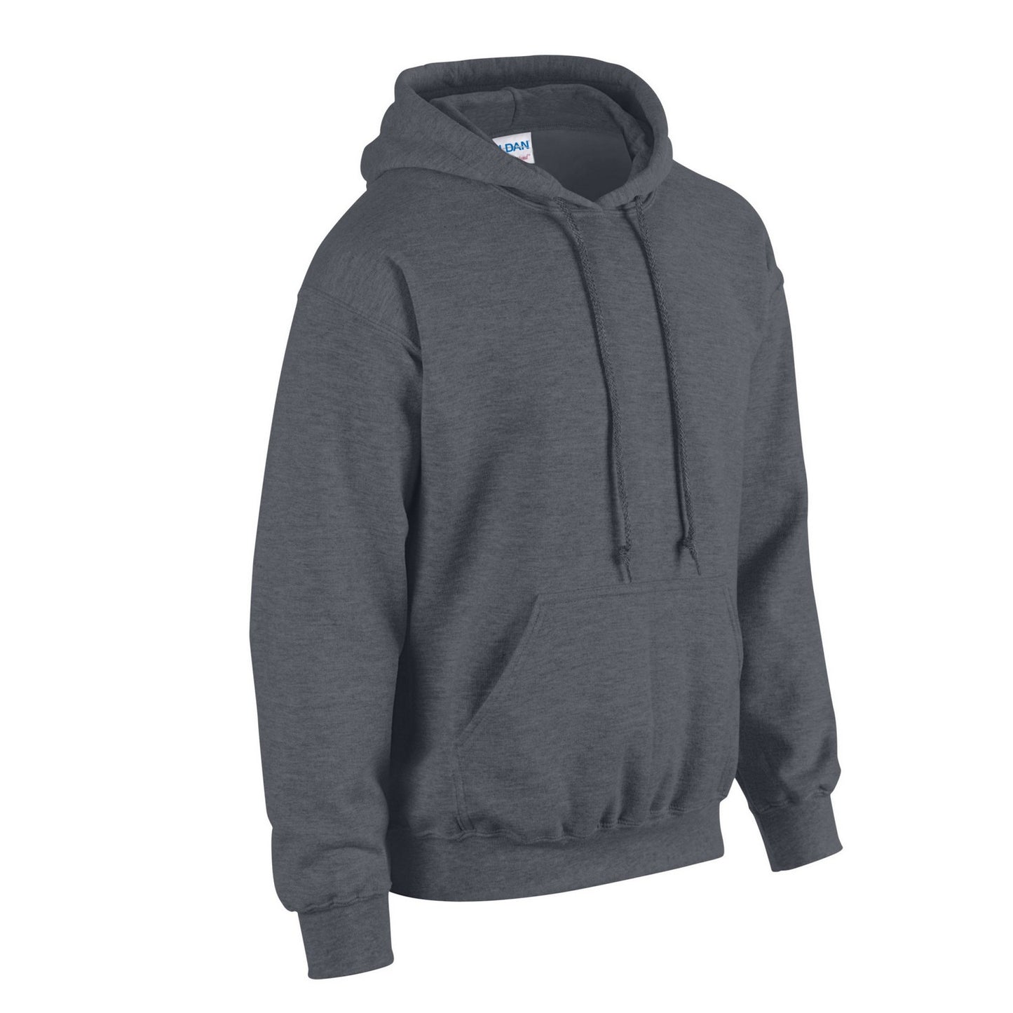 Dark Heather - Side - Gildan Mens Heavy Blend Hoodie