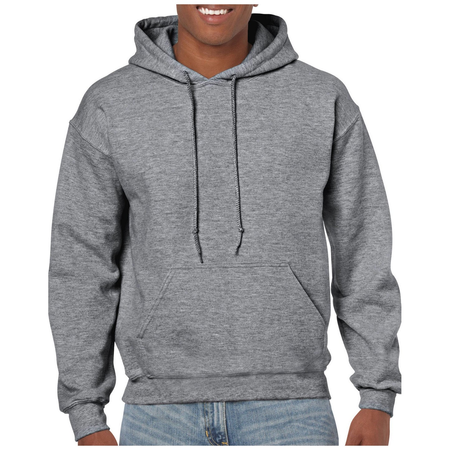 Graphite Heather - Front - Gildan Mens Heavy Blend Hoodie