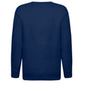 Navy - Back - Fruit of the Loom Childrens-Kids Premium Set-in Sweatshirt