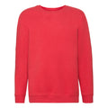 Red - Front - Fruit of the Loom Childrens-Kids Premium Set-in Sweatshirt