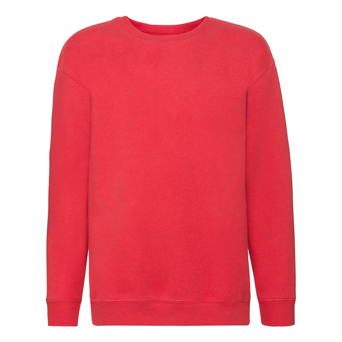 Red - Front - Fruit of the Loom Childrens-Kids Premium Set-in Sweatshirt