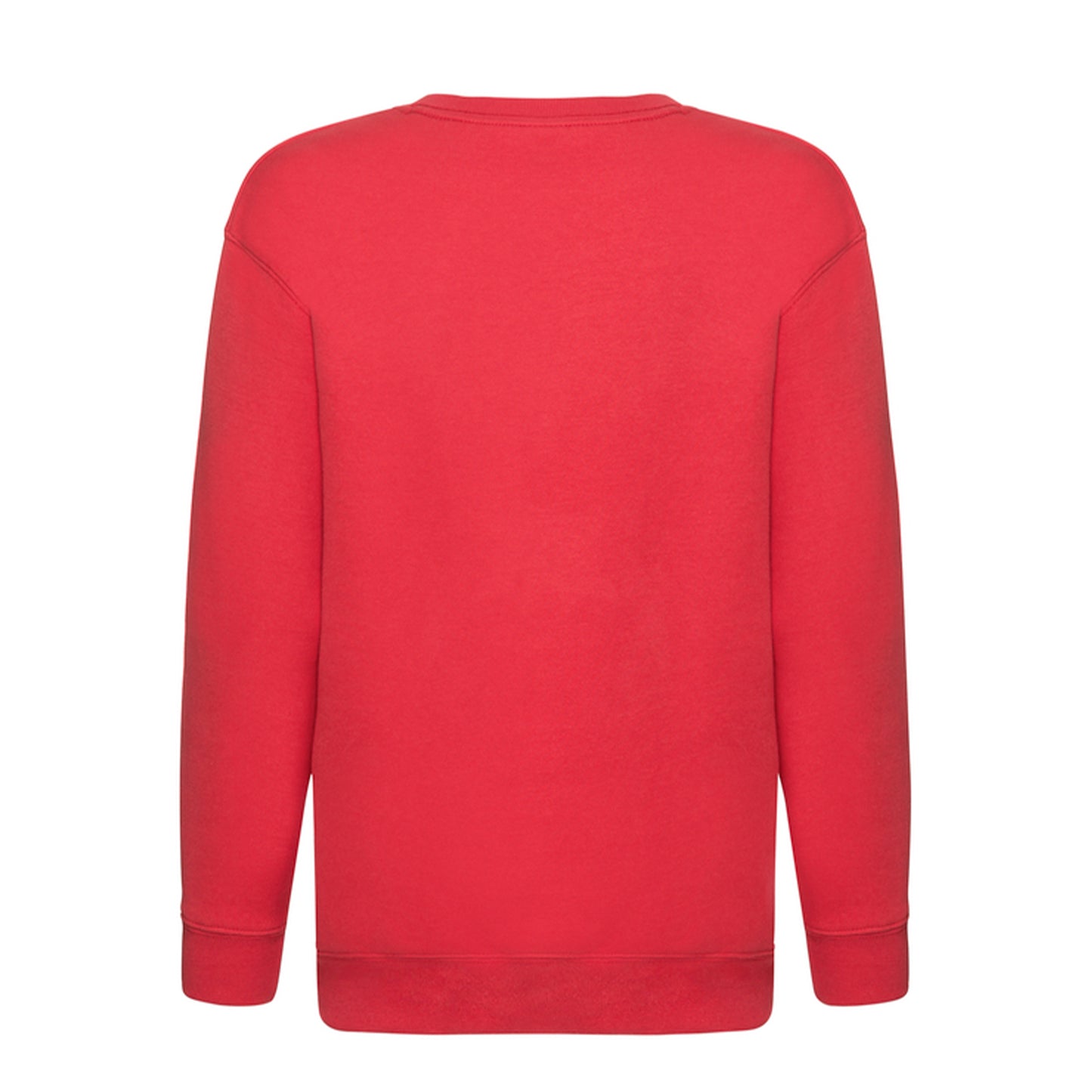 Red - Back - Fruit of the Loom Childrens-Kids Premium Set-in Sweatshirt