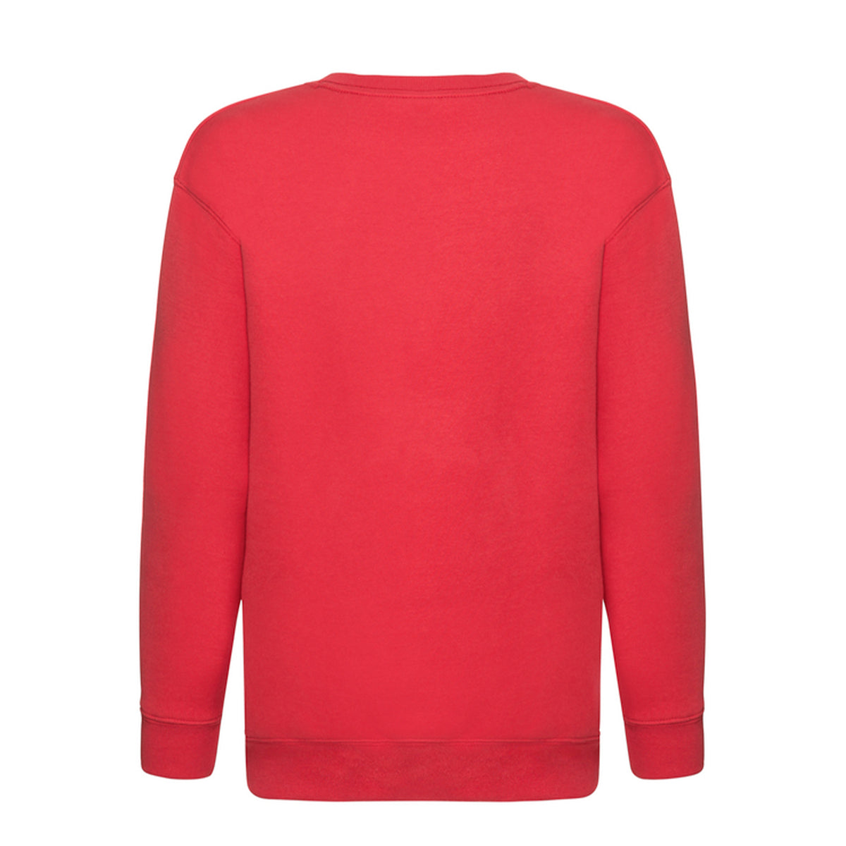 Red - Back - Fruit of the Loom Childrens-Kids Premium Set-in Sweatshirt