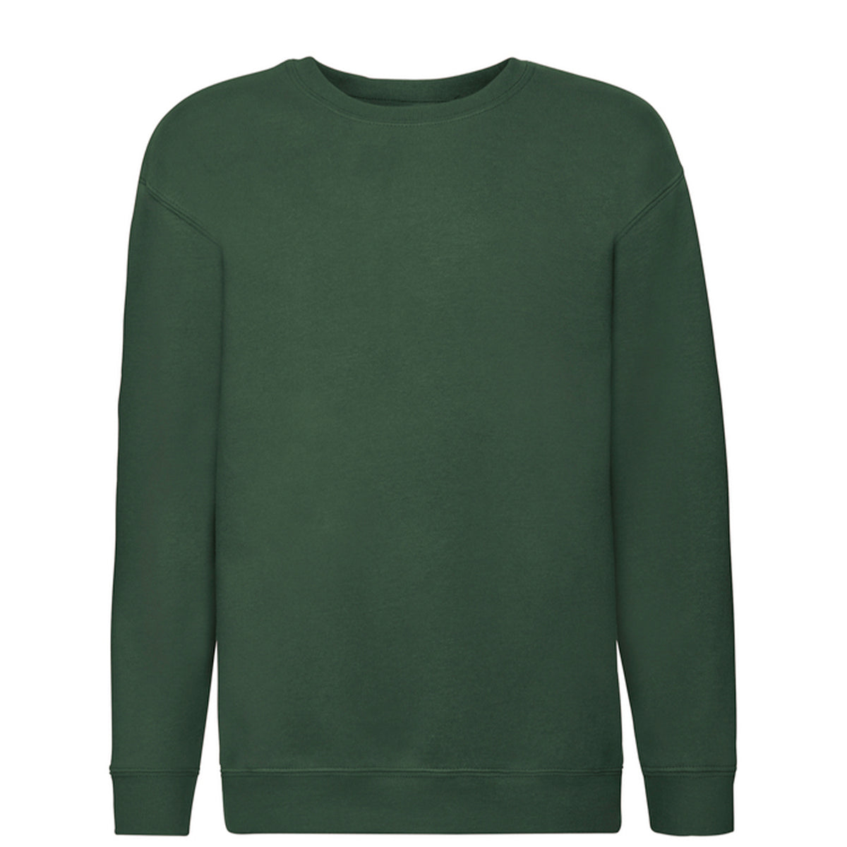 Bottle Green - Front - Fruit of the Loom Childrens-Kids Premium Set-in Sweatshirt
