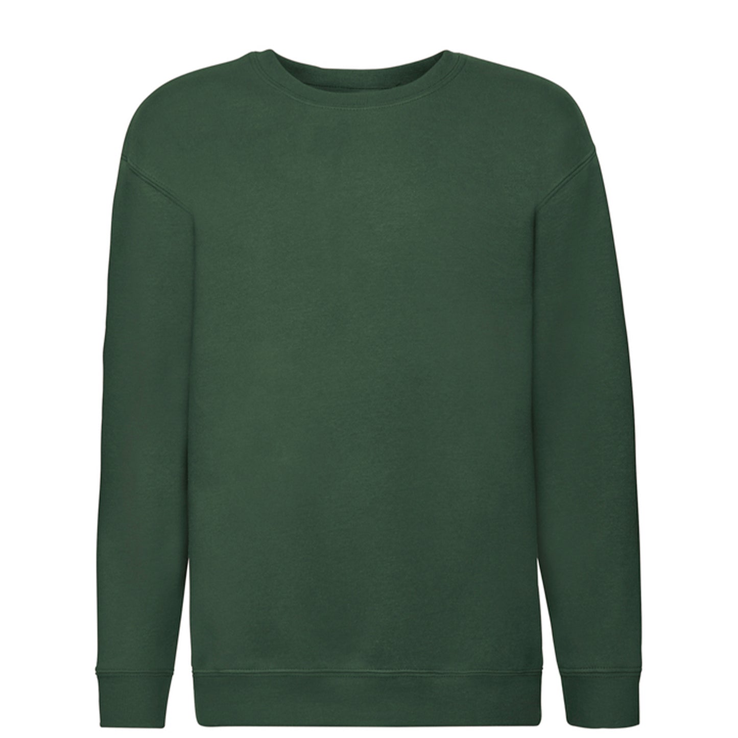 Bottle Green - Front - Fruit of the Loom Childrens-Kids Premium Set-in Sweatshirt