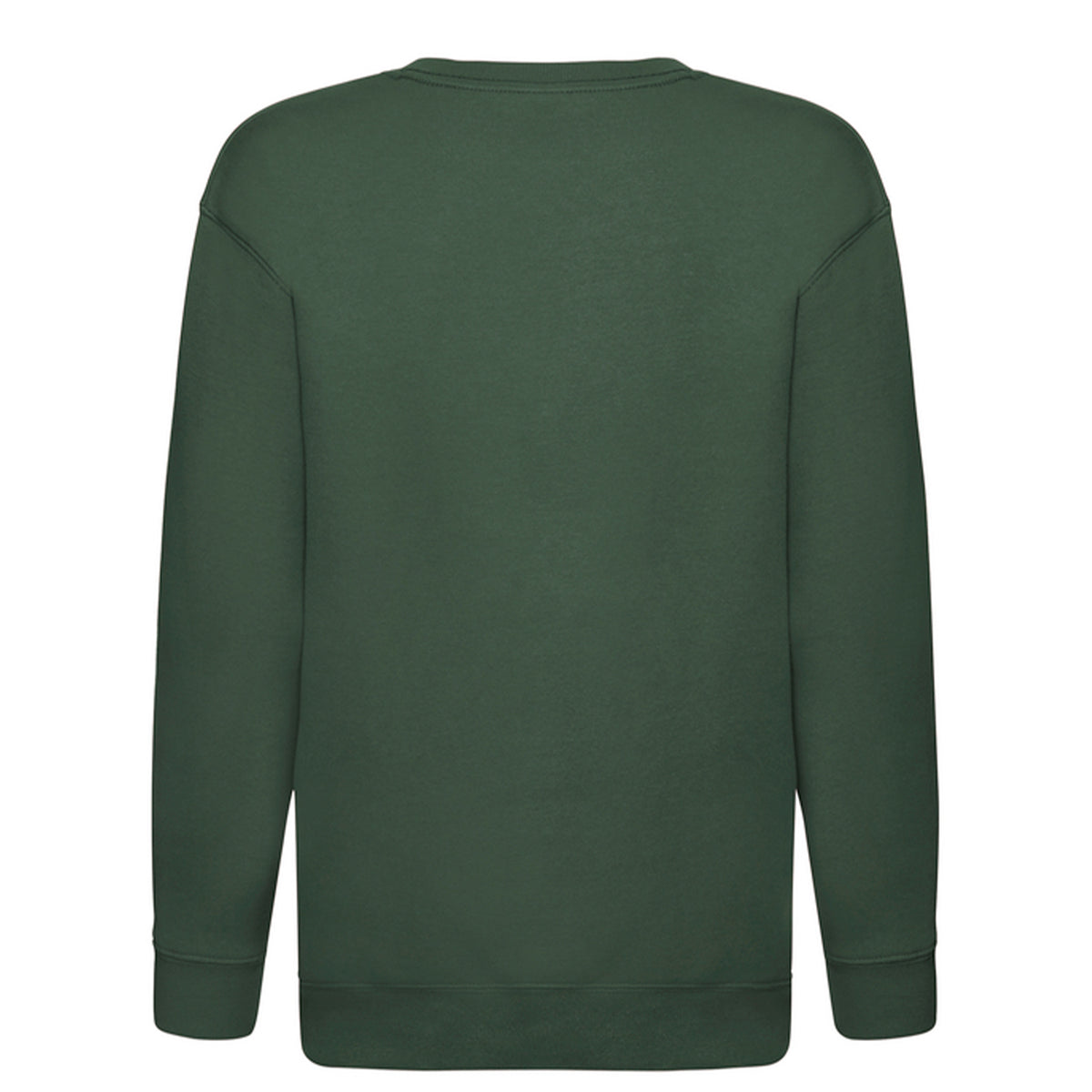 Bottle Green - Back - Fruit of the Loom Childrens-Kids Premium Set-in Sweatshirt