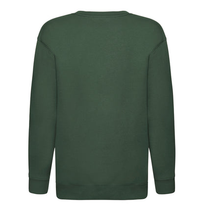 Bottle Green - Back - Fruit of the Loom Childrens-Kids Premium Set-in Sweatshirt