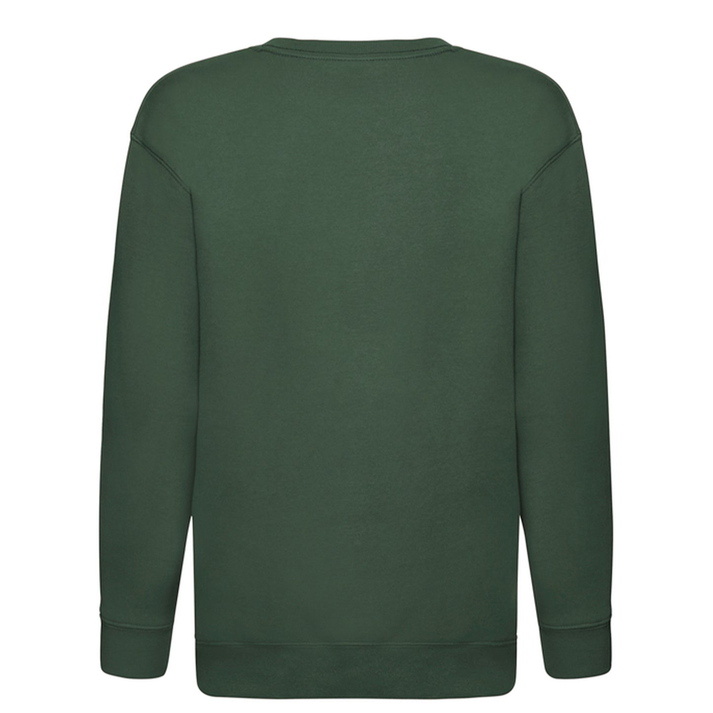 Bottle Green - Back - Fruit of the Loom Childrens-Kids Premium Set-in Sweatshirt