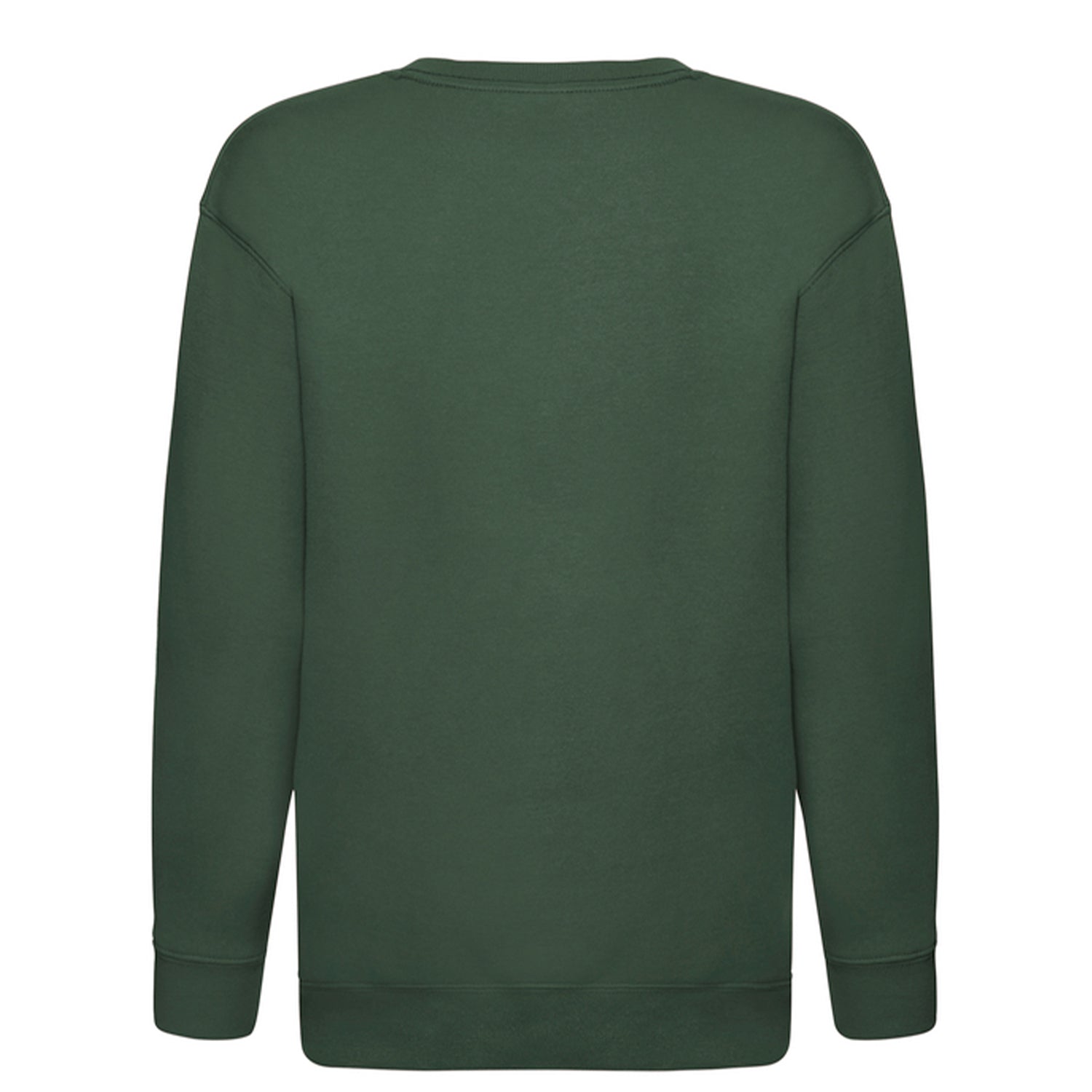 Bottle Green - Back - Fruit of the Loom Childrens-Kids Premium Set-in Sweatshirt