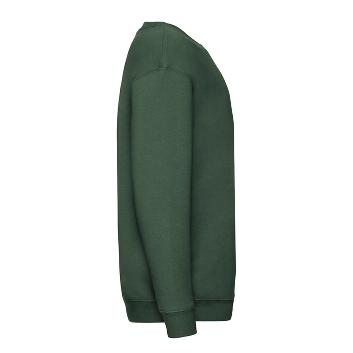 Bottle Green - Side - Fruit of the Loom Childrens-Kids Premium Set-in Sweatshirt