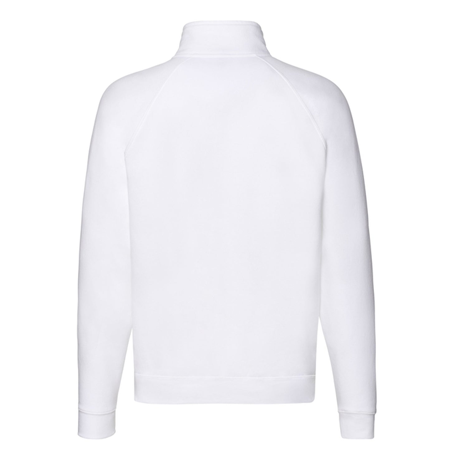 White - Back - Fruit of the Loom Mens Premium Zip Neck Sweatshirt