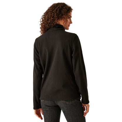 Black - Back - Regatta Womens-Ladies Micro Full Zip Fleece Jacket