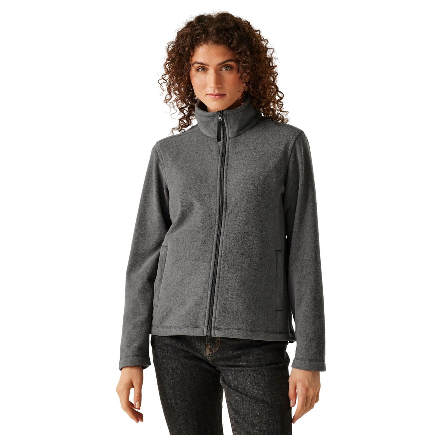 Seal Grey - Front - Regatta Womens-Ladies Micro Full Zip Fleece Jacket