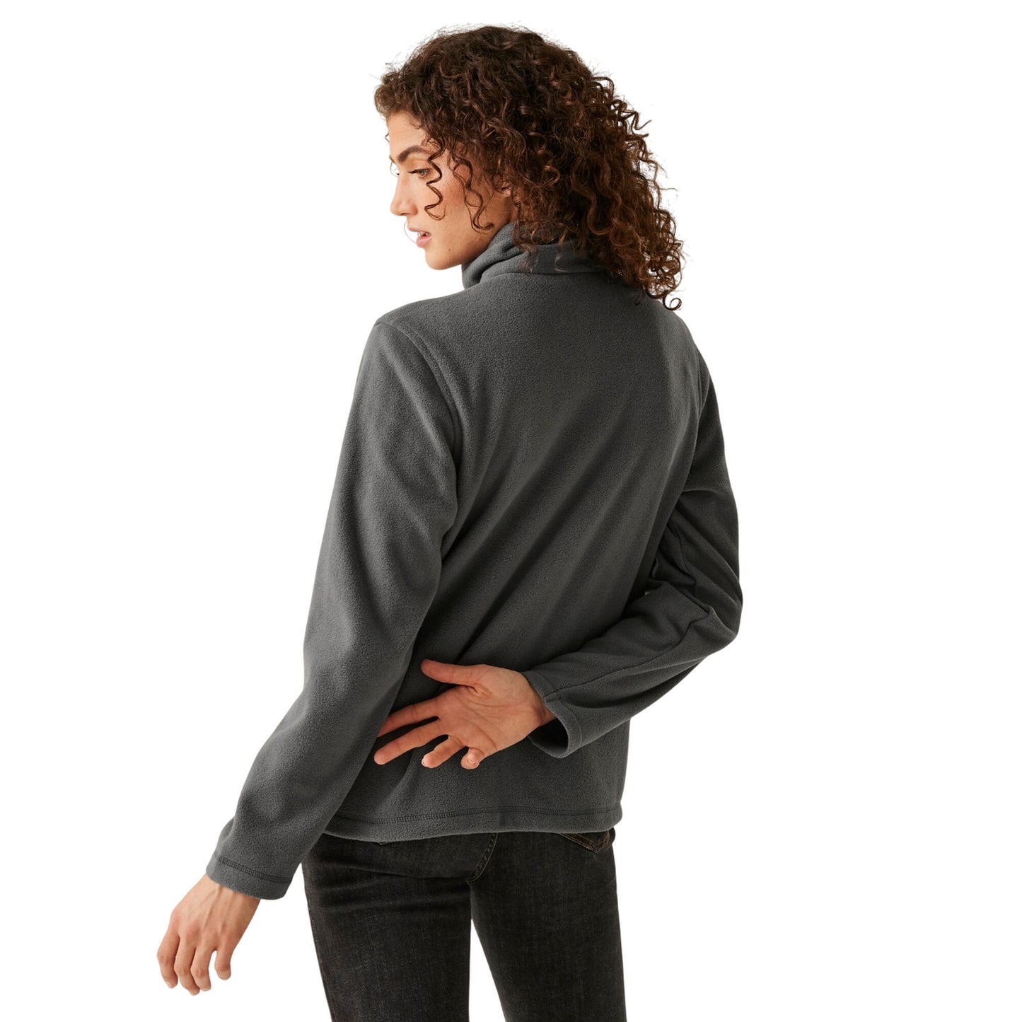 Seal Grey - Back - Regatta Womens-Ladies Micro Full Zip Fleece Jacket