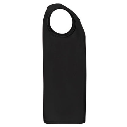 Black - Side - Fruit of the Loom Mens Valueweight Cotton Athletic Vest Top