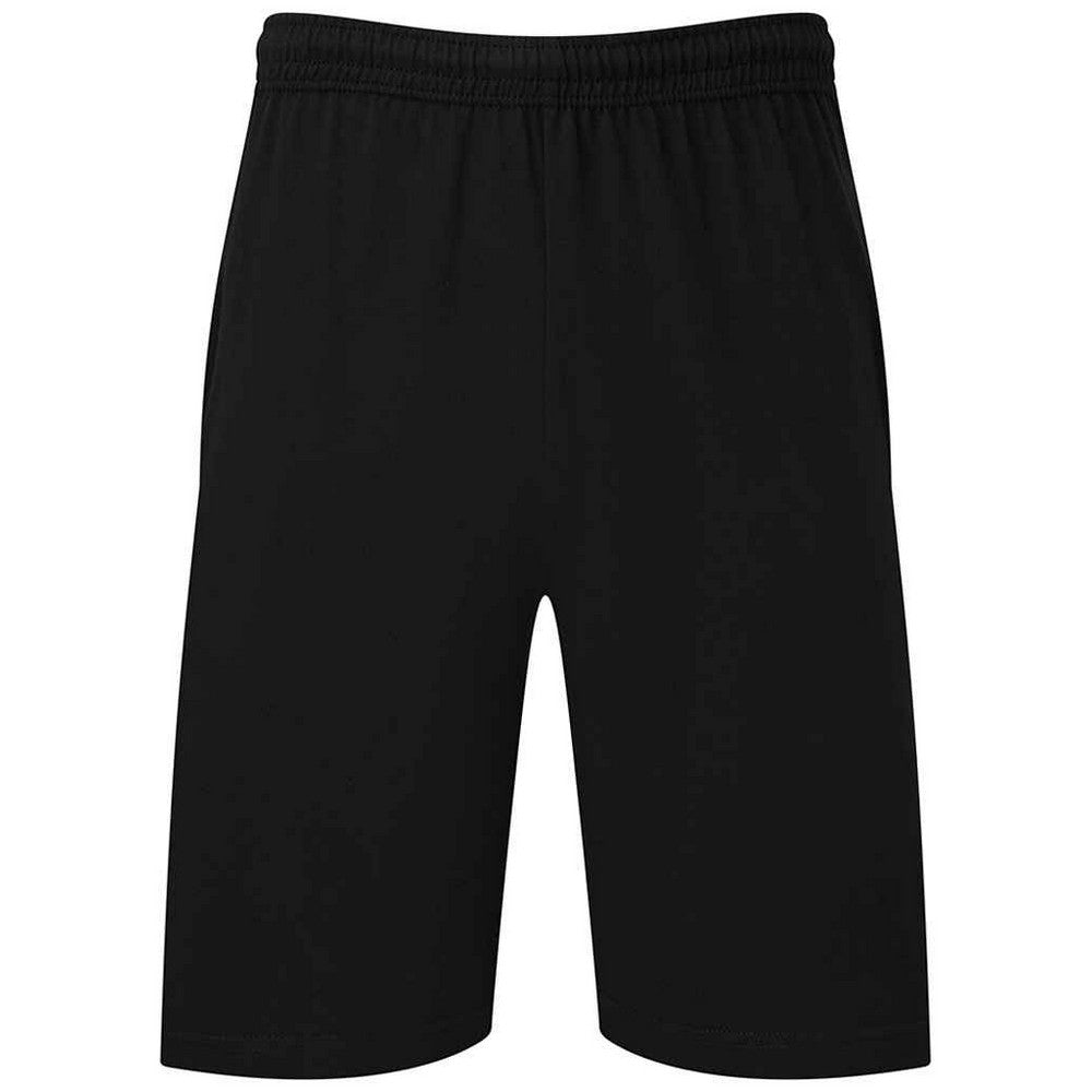 Black - Front - Fruit of the Loom Mens Iconic 195 Jersey Shorts